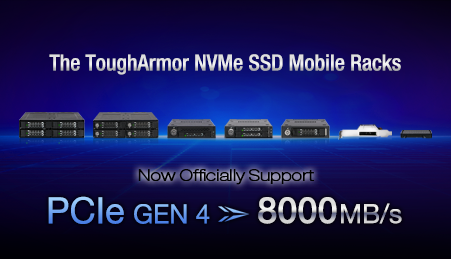 ICY DOCK NVMe SSD mobile racks are now officially support PCIe 4.0!